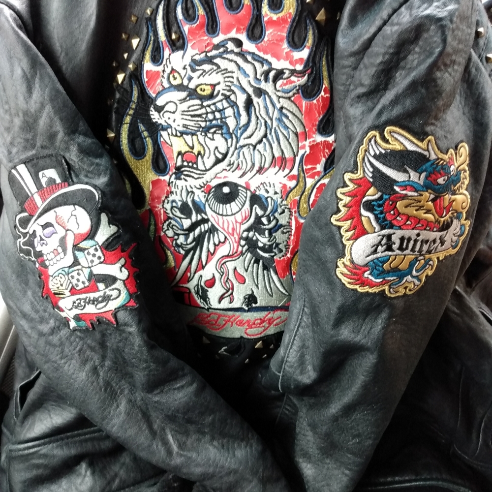 Ed Hardy men jacket Avirex by Christian Audigier